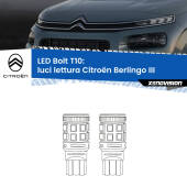 0 Luci Lettura LED Citroën Berlingo III 2018 in poi: T10 Bolt T10: LED Bolt 6000k (Coppia)