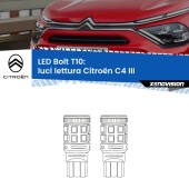 0 Luci Lettura LED Citroën C4 III 2020 in poi: T10 Bolt T10: LED Bolt 6000k (Coppia)