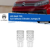 0 Luci Lettura LED Citroën Jumpy III 2016 in poi: T10 Bolt T10: LED Bolt 6000k (Coppia)