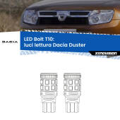 0 Luci Lettura LED Dacia Duster  2010 - 2016: T10 Bolt T10: LED Bolt 6000k (Coppia)