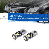 0 Luci Lettura LED Mercedes Classe-C W203 2000 - 2007: W5W Fly W5W: Lampadine LED Fly 6000k (Coppia)