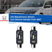 0 Luci Lettura LED per Honda Civic Mk7 senza tettuccio: C5W BlackForce 41mm (Coppia) C5W 41mm: LED Blackforce 6000k (Coppia)