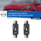 0 Luci Lettura LED per Opel Corsa D S07 2006 - 2014: C5W BlackForce 41mm (Coppia) C5W 41mm: LED Blackforce 6000k (Coppia)