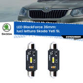 0 Luci Lettura LED per Skoda Yeti 5L posteriori: C5W BlackForce 36mm (Coppia) C5W 36mm: LED Blackforce 6000k (Coppia)