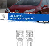 0 Luci Lettura LED Peugeot 407 2004 - 2011: T10 Bolt T10: LED Bolt 6000k (Coppia)