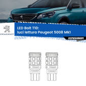 0 Luci Lettura LED Peugeot 5008 Mk1 2009 - 2016: T10 Bolt T10: LED Bolt 6000k (Coppia)