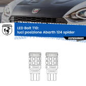 0 Luci posizione LED Abarth 124 spider 2016-2019: T10 Bolt T10: LED Bolt 6000k (Coppia)