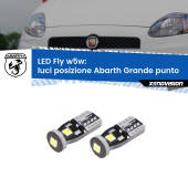 0 Luci posizione LED Abarth Grande punto  2007-2010: W5W Fly W5W: Lampadine LED Fly 6000k (Coppia)