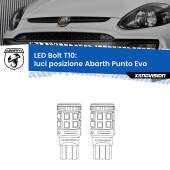 0 Luci posizione LED Abarth Punto Evo  2010-2014: T10 Bolt T10: LED Bolt 6000k (Coppia)