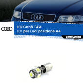 0 Luci posizione LED Audi A4 B5 con fari H4: T4W Xenovision T4W (BA9S): Xenovision LED Canbus Bianco Lunare