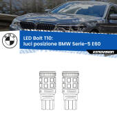 0 Luci posizione LED BMW Serie-5 E60 2003-2007: T10 Bolt T10: LED Bolt 6000k (Coppia)