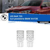 0 Luci posizione LED BMW X4 F26 2014-2017: T10 Bolt T10: LED Bolt 6000k (Coppia)