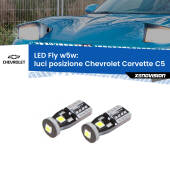 0 Luci posizione LED Chevrolet Corvette C5 1997-2004: W5W Fly W5W: Lampadine LED Fly 6000k (Coppia)