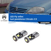 0 Luci posizione LED Citroën C3  2002-2009: W5W Fly W5W: Lampadine LED Fly 6000k (Coppia)