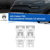0 Luci posizione LED Citroën C3 aircross 2017in poi: T20 Cobra T20: LED Cobra 6000k (Coppia)