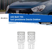 0 Luci posizione LED Dacia Dokker 2012in poi: T10 Bolt T10: LED Bolt 6000k (Coppia)