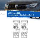 0 Luci posizione LED Dacia Sandero II 2012in poi: T20 Cobra T20: LED Cobra 6000k (Coppia)