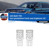 0 Luci posizione LED Ford usa Explorer U2 1995-2001: T10 Bolt T10: LED Bolt 6000k (Coppia)