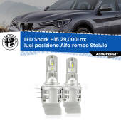 0 Luci posizione LED H15 24,000Lm per Alfa romeo Stelvio  2016in poi H15: Kit LED Shark 24.000Lm - Luci Diurne DRL e Abbaglianti Canbus