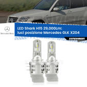 0 Luci posizione LED H15 24,000Lm per Mercedes GLK X204 con luci diurne H15: Kit LED Shark 24.000Lm - Luci Diurne DRL e Abbaglianti Canbus