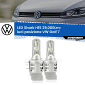 0 Luci posizione LED H15 24,000Lm per VW Golf 7 2012-2019 H15: Kit LED Shark 24.000Lm - Luci Diurne DRL e Abbaglianti Canbus