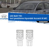 0 Luci posizione LED Hyundai Accent III MC 2005-2010: T10 Bolt T10: LED Bolt 6000k (Coppia)
