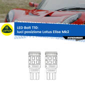 0 Luci posizione LED Lotus Elise Mk2 2000-2009: T10 Bolt T10: LED Bolt 6000k (Coppia)
