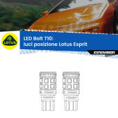 0 Luci posizione LED Lotus Esprit 1989-2003: T10 Bolt T10: LED Bolt 6000k (Coppia)