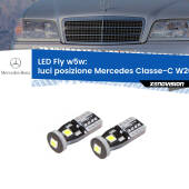 0 Luci posizione LED Mercedes Classe-C W202 1993-2000: W5W Fly W5W: Lampadine LED Fly 6000k (Coppia)