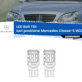 0 Luci posizione LED Mercedes Classe-S W220 1998-2005: T10 Bolt T10: LED Bolt 6000k (Coppia)