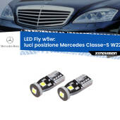 0 Luci posizione LED Mercedes Classe-S W221 2005-2013: W5W Fly W5W: Lampadine LED Fly 6000k (Coppia)