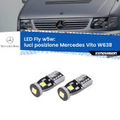 0 Luci posizione LED Mercedes Vito W638 1996-2003: W5W Fly W5W: Lampadine LED Fly 6000k (Coppia)