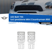 0 Luci posizione LED Mini Countryman R60 2010-2016: T10 Bolt T10: LED Bolt 6000k (Coppia)