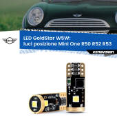 0 Luci posizione LED Mini One R50 R52 R53 2001-2006: T10 GoldStar T10 (W5W) Goldstar Coppia LED Canbus Next Gen
