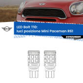 0 Luci posizione LED Mini Paceman R61 2012-2016: T10 Bolt T10: LED Bolt 6000k (Coppia)