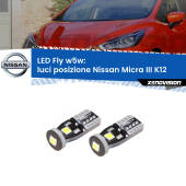 0 Luci posizione LED Nissan Micra III K12 2002-2010: W5W Fly W5W: Lampadine LED Fly 6000k (Coppia)