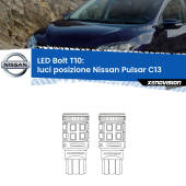 0 Luci posizione LED Nissan Pulsar C13 2014-2018: T10 Bolt T10: LED Bolt 6000k (Coppia)