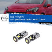 0 Luci posizione LED Opel Corsa D S07 2006-2010: W5W Fly W5W: Lampadine LED Fly 6000k (Coppia)