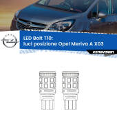 0 Luci posizione LED Opel Meriva A X03 2003-2010: T10 Bolt T10: LED Bolt 6000k (Coppia)