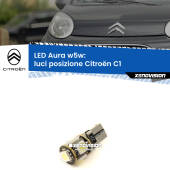 0 Luci posizione LED per Citroën C1 2005-2013: Aura w5w W5W: lampadina LED Aura 6000k