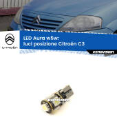0 Luci posizione LED per Citroën C3  2002-2009: Aura w5w W5W: lampadina LED Aura 6000k