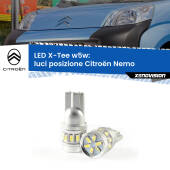 0 Luci posizione LED per Citroën Nemo 2008in poi: W5W X-Tee W5W (T10) LED X-Tee (Coppia)
