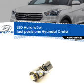 0 Luci posizione LED per Hyundai Creta  prima serie: Aura w5w W5W: lampadina LED Aura 6000k
