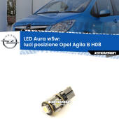 0 Luci posizione LED per Opel Agila B H08 2008-2014: Aura w5w W5W: lampadina LED Aura 6000k