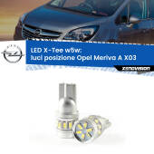 0 Luci posizione LED per Opel Meriva A X03 2003-2010: W5W X-Tee W5W (T10) LED X-Tee (Coppia)