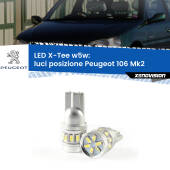 0 Luci posizione LED per Peugeot 106 Mk2 1996-2004: W5W X-Tee W5W (T10) LED X-Tee (Coppia)