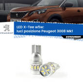0 Luci posizione LED per Peugeot 3008 Mk1 2008-2012: W5W X-Tee W5W (T10) LED X-Tee (Coppia)
