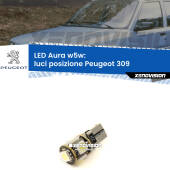 0 Luci posizione LED per Peugeot 309 1989-1993: Aura w5w W5W: lampadina LED Aura 6000k