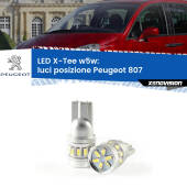 0 Luci posizione LED per Peugeot 807 2002-2010: W5W X-Tee W5W (T10) LED X-Tee (Coppia)