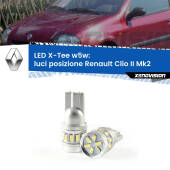 0 Luci posizione LED per Renault Clio II Mk2 1998-2004: W5W X-Tee W5W (T10) LED X-Tee (Coppia)